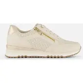 Marco Tozzi Baskets femme plates fermeture éclair lacets 2-23782-41, Taille:38 EU, Couleur:Or