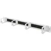 Digitus Rangierpanel 1HE 19" 4xBügel mit Bürstenleise grau