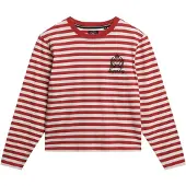 Superdry pour femme. W6012109A T-shirt Country Club rouge (L), Casuel, Coton, Manche longue