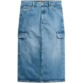 Superdry Jupe Denim Cargo Pocket Midi