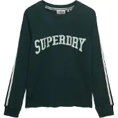 Superdry T-shirt vert foncé / blanc