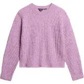 Superdry pour femme. W6110579A Pull brossé rose (L), Casuel, Acrylique