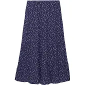Superdry pour femme. W7210425A Jupe Maxi Tier marine (S), Casuel, Viscose