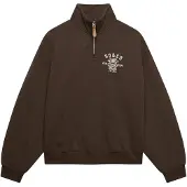 Superdry pour femme. W2012716A Sweat-shirt à demi-fermeture éclair Country Club marron (XS), Casuel, Coton