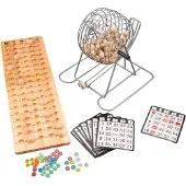 Longfield Bingo avec panier métallique (1-90)