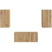 vidaXL Ensemble de meubles TV mural 2 pcs Artisan-Chêne Bois composite