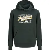 Jack & jones Junior Sweat miel / vert foncé / blanc