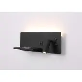 Artdelight Lampe de chevet Charge Noir droit avec chargeur sans fil