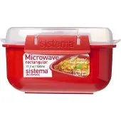 Sistema Small Rectangle, Boîte de conservation, Transparent, Rouge