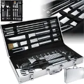 TecTake Luxe BBQ Ensemble d'outils de barbecue - 18 pièces