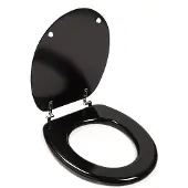 Bathroom Solutions Siège de toilette MDF 18 pouces noir noir