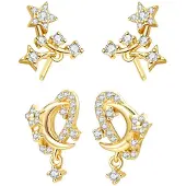 Hey Happiness Boucles d'oreilles 'Cosmic Shine' or