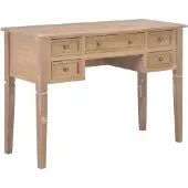 vidaXL Bureau brun 109,5 x 45 x 77,5 cm bois