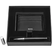 BOSS Parure HUGO Black (stylo roller & porte-cartes)