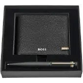 BOSS Parure HUGO Black (stylo bille & portefeuille)