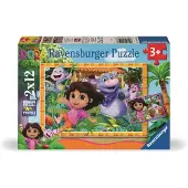 Ravensburger Puzzle Dora l'exploratrice We Can Do It - 2x12pcs.