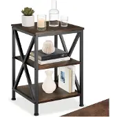 TecTake - Table d'appoint Nottingham industrial dark - table de chevet - 404263