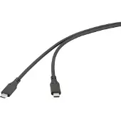 Renkforce Câble USB USB4 USB-C mâle Noir RF-6830438 (RF-6830438) (1 m, USB 4)