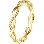 Hey Happiness Bague 'Double Helix' or