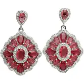 Avant Garde Boucles d'oreilles 'Rosala' rouge