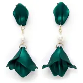 Avant Garde Boucles d'oreilles 'Elenaa' vert chiné