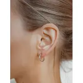 Hey Happiness Boucles d'oreilles 'Braided' argent
