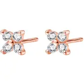 Hey Happiness Boucles d'oreilles 'Daisy' or rose