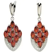 Avant Garde Boucles d'oreilles 'Bettinaka' rouge