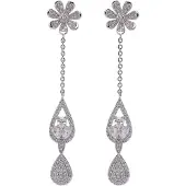 Avant Garde Boucles d'oreilles 'Yulia' argent