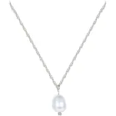 Hey Happiness Chaîne 'Perle' argent