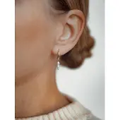 Hey Happiness Boucles d'oreilles 'Double Pearl' argent