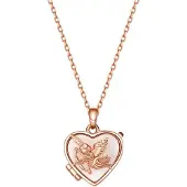 Hey Happiness Chaîne 'Cupid Heart Locket' or rose