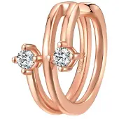 Hey Happiness Boucles d'oreilles 'Duo' or rose