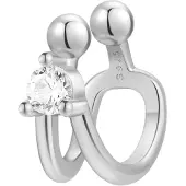 Hey Happiness Boucles d'oreilles 'Glow Cuff' argent
