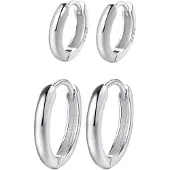 Hey Happiness Boucles d'oreilles 'Balance Duo' argent
