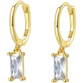 Hey Happiness Boucles d'oreilles 'Baguette' or