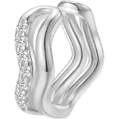Hey Happiness Boucles d'oreilles 'Flow Cuff' argent