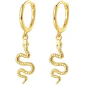 Hey Happiness Boucles d'oreilles 'Snake' or