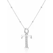 Hey Happiness Chaîne 'Letter T' argent