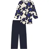 Schiesser Pyjama ivoire / bleu foncé