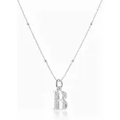 Hey Happiness Chaîne 'Letter B' argent