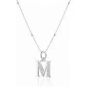 Hey Happiness Chaîne 'Letter M' argent