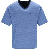 Hajo Pyjama court 'Klima Light' bleu / bleu foncé