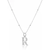 Hey Happiness Chaîne 'Letter R' argent
