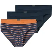 Schiesser Slip '95/5' bleu foncé / orange