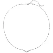 Hey Happiness Chaîne 'Lumi Line' argent