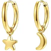 Hey Happiness Boucles d'oreilles 'Lunar Glow' or