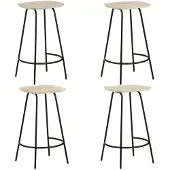 vidaXL Tabouret de bar 4 pcs. Bois massif de manguier