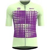 Santini Liege Bastogne Short Sleeve Jersey Violet L Homme