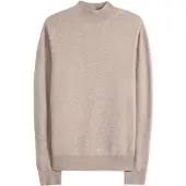 GOBI Cashmere Pull-over 'Men's Timeless Mock Neck Cashmere Sweater' taupe